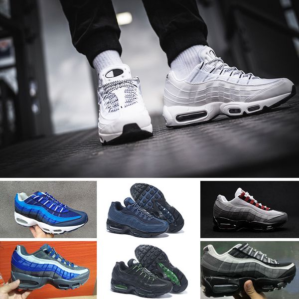 

drop shipping wholesale running shoes men airs cushion 95 og sneakers boots authentic 95s new walking discount sports shoes size 36-46, Black
