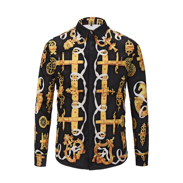 ximiwua 2018 men shirts 3d fashion design printed nice style long sleeve covered button to xxl, White;black
ximiwua 2018 men shirts 3d fashion design printed nice style long sleeve covered button to xxl, White;black