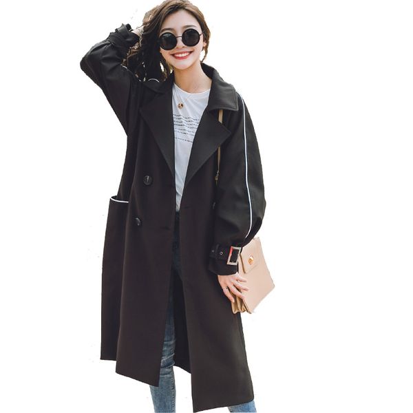 2018 spring double breasted windbreaker coats woman solid long sleeve casual long outer winter work trench coat for women yz812, Tan;black
2018 spring double breasted windbreaker coats woman solid long sleeve casual long outer winter work trench coat for women yz812, Tan;black