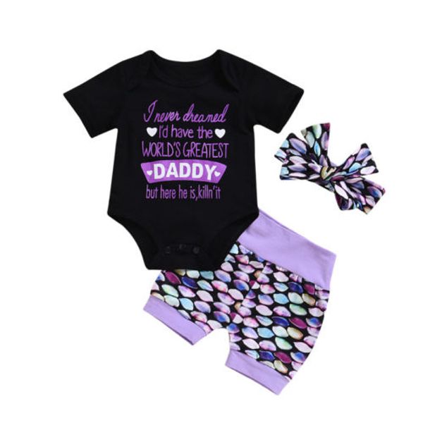 Summer Newborn Baby Girls Sequin Cotton Top Romper + Mermaid Short Pants Headband Outfits Clothes
Summer Newborn Baby Girls Sequin Cotton Top Romper + Mermaid Short Pants Headband Outfits Clothes