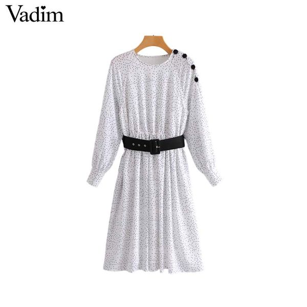 вадим женщины точка печати миди платье галстук-бабочку пояс эластичный пояс кнопки с длинным рукавом женские повседневные платья vestidos mu, White;black
вадим женщины точка печати миди платье галстук-бабочку пояс эластичный пояс кнопки с длинным рукавом женские повседневные платья vestidos mu, White;black
