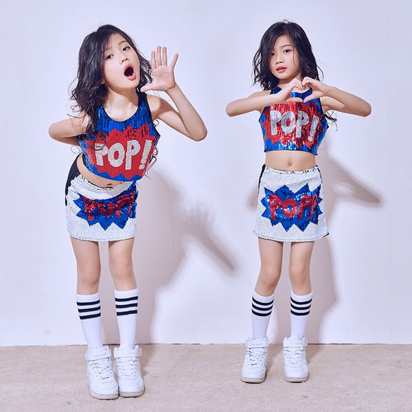 hip hop dance costume girls children's day groups sequins vest skirt set jazz costumes street dance clothing stage suits dn1783, Black;red
hip hop dance costume girls children's day groups sequins vest skirt set jazz costumes street dance clothing stage suits dn1783, Black;red