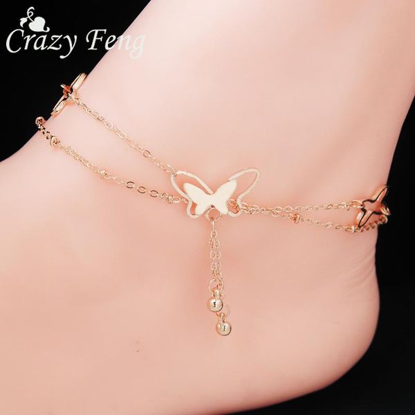 Charm Butterfly Feet Anklet Jewelry Fashion 2018 Double Gold Chains Anklets For Women Party Foot Bracelet Jewelry Gift
Charm Butterfly Feet Anklet Jewelry Fashion 2018 Double Gold Chains Anklets For Women Party Foot Bracelet Jewelry Gift