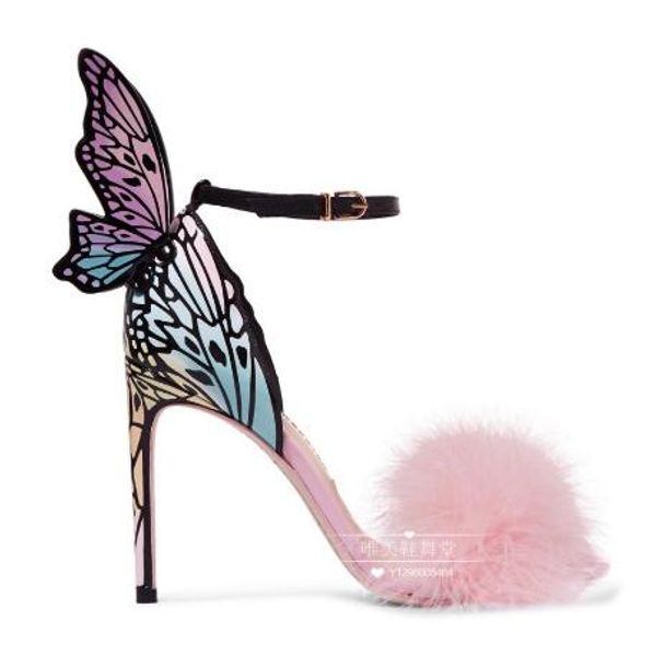 women sandals butterfly wing decor high heel woman shoes stiletto brand runway star shoes fur decor colorful shoes wedding, Black
women sandals butterfly wing decor high heel woman shoes stiletto brand runway star shoes fur decor colorful shoes wedding, Black