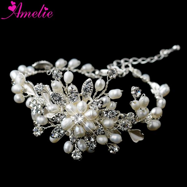 handmade crystal rhinestone and pearl wedding bracelet bridal jewelry vintage style bracelet, Black
handmade crystal rhinestone and pearl wedding bracelet bridal jewelry vintage style bracelet, Black