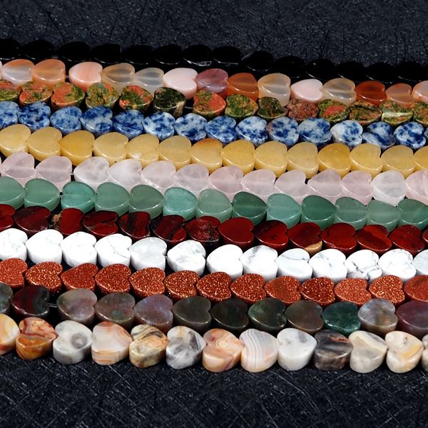 10mm natural stone beads heart shape agate pink crystal white turquoise unakite stone beads for jewelry making thickness 5mm, Black
10mm natural stone beads heart shape agate pink crystal white turquoise unakite stone beads for jewelry making thickness 5mm, Black