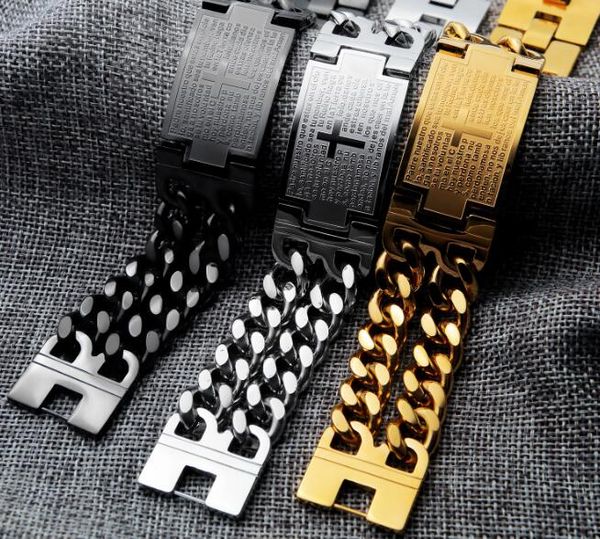 jewelry stainless steel cuban curb chain cross id bracelet 22mm wide .22cm lenght 8.66'' gold silver black punk, Golden;silver
jewelry stainless steel cuban curb chain cross id bracelet 22mm wide .22cm lenght 8.66'' gold silver black punk, Golden;silver