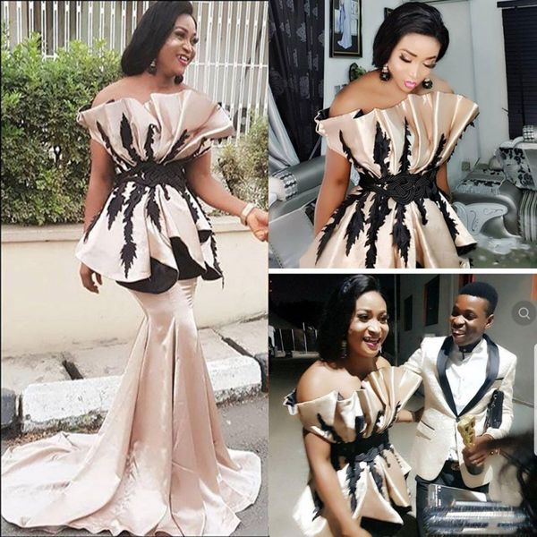 unique satin ruffles prom dresses 2019 runway fashion mermaid evening gowns lace appliques strapless cocktail formal party dress, Black
unique satin ruffles prom dresses 2019 runway fashion mermaid evening gowns lace appliques strapless cocktail formal party dress, Black