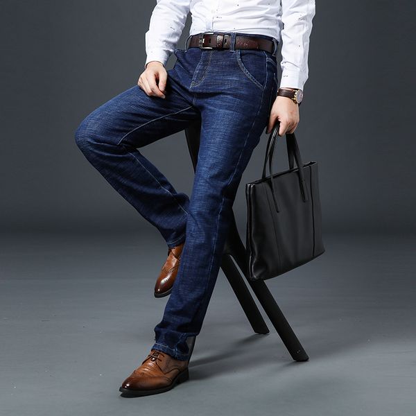 full length jeans men fashion long trouse smart business stretch fabric male big plus size 44 46, Blue
full length jeans men fashion long trouse smart business stretch fabric male big plus size 44 46, Blue
