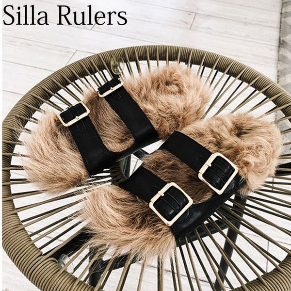 silla rulers wool ladies outdoor slippers in winter double belt metal buckle round toe flat shoes woman zapatos de mujer 2018, Black
silla rulers wool ladies outdoor slippers in winter double belt metal buckle round toe flat shoes woman zapatos de mujer 2018, Black