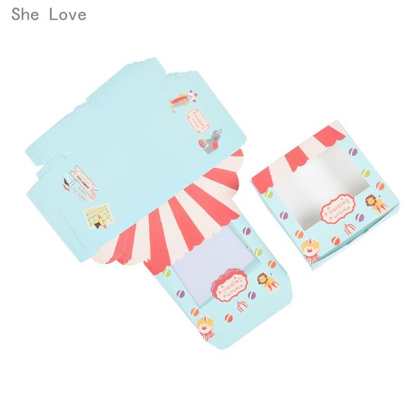 she love 6pcs multicolor cartoon circus cake box birthday party supplies candy boxes
she love 6pcs multicolor cartoon circus cake box birthday party supplies candy boxes