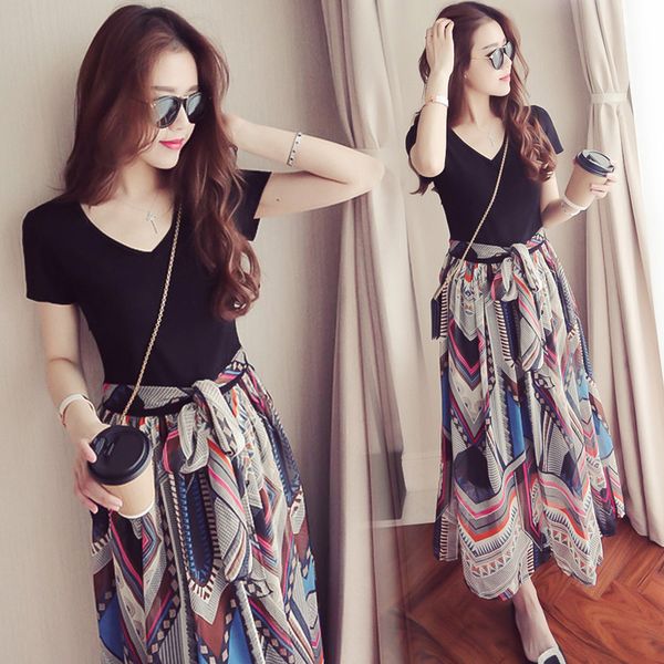 taobo good of the blue and black grey women beach dress chiffon summer of why, White;black
taobo good of the blue and black grey women beach dress chiffon summer of why, White;black