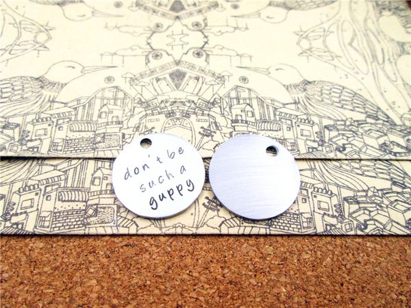 40pcs--"don't be such a guppy"stainless steel charms more style for choosing diy charms pendants for necklace, Bronze;silver
40pcs--"don't be such a guppy"stainless steel charms more style for choosing diy charms pendants for necklace, Bronze;silver