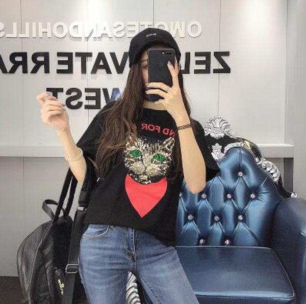 heavy industries new create sequin fashion matching cat summer design, fashionable wear to t-shirts, shipping pmvex, Black
heavy industries new create sequin fashion matching cat summer design, fashionable wear to t-shirts, shipping pmvex, Black