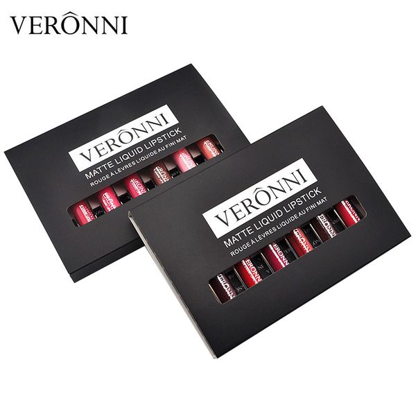 veronni brand 6pcs/set waterproof matte lip gloss glitter liquid lipstick beauty fashion lip batom kits glazed hudas makeup tool
veronni brand 6pcs/set waterproof matte lip gloss glitter liquid lipstick beauty fashion lip batom kits glazed hudas makeup tool