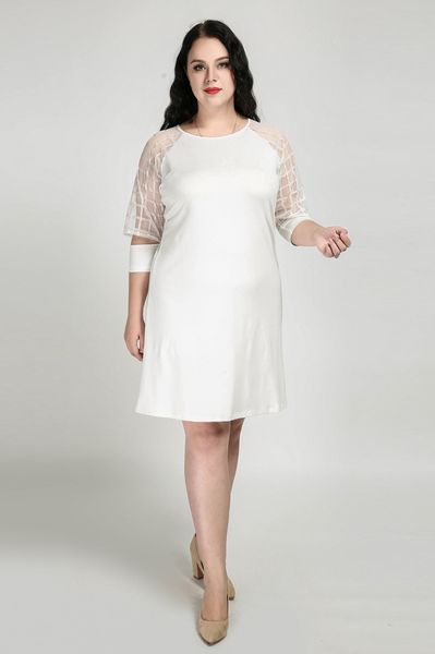spring and summer fat women casual dresses three quarter sleeve elbows plaid mesh hollow out plus size casual white dresses, Black;gray
spring and summer fat women casual dresses three quarter sleeve elbows plaid mesh hollow out plus size casual white dresses, Black;gray