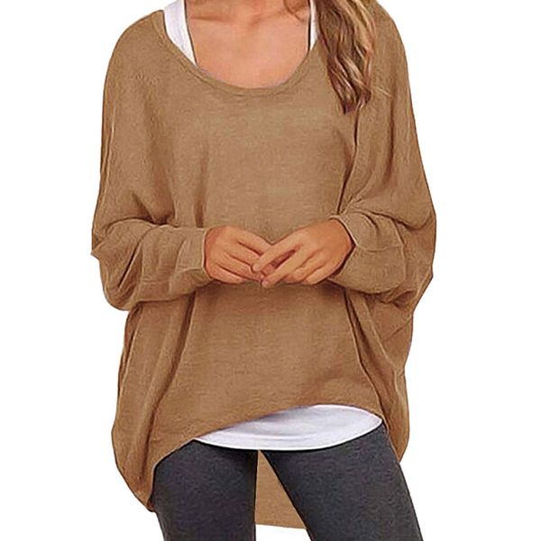 women's long sleeve baggy shirts batwing sleeve pullover shirt shirt women female t-shirt casual lady shirts plus size, White
women's long sleeve baggy shirts batwing sleeve pullover shirt shirt women female t-shirt casual lady shirts plus size, White