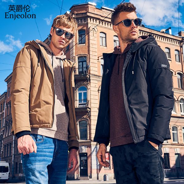 enjeolon brand new winter cotton padded hooded jacket men thick hoodies parka coat male quilted winter jacket coat 3xl mf0731, Black
enjeolon brand new winter cotton padded hooded jacket men thick hoodies parka coat male quilted winter jacket coat 3xl mf0731, Black