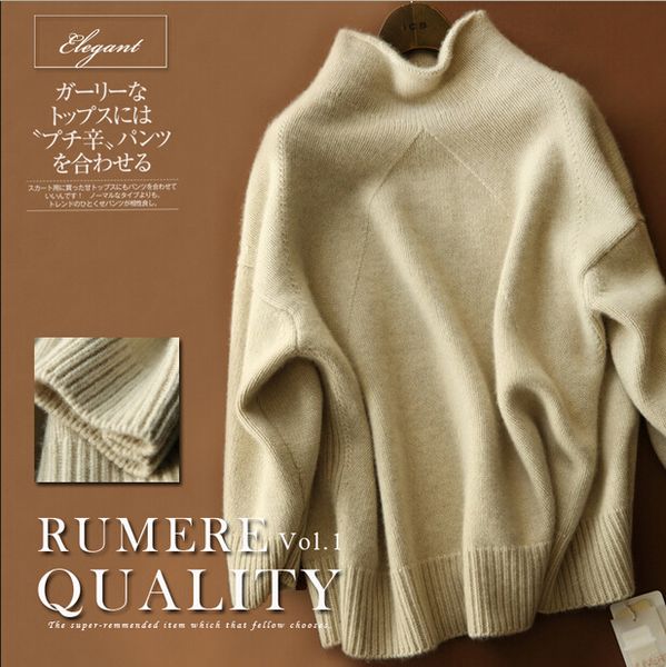 2018 eur american style womens cashmere sweater long sleeve turtle neck new casual sweater for autumn winter, White;black
2018 eur american style womens cashmere sweater long sleeve turtle neck new casual sweater for autumn winter, White;black