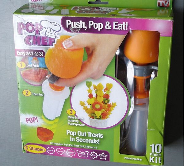 in stock pop chef creative kitchen pop chef tools 6 shapes plastic vegetable fruit shape cutter veggie food snack maker push pop & eat 
in stock pop chef creative kitchen pop chef tools 6 shapes plastic vegetable fruit shape cutter veggie food snack maker push pop & eat
