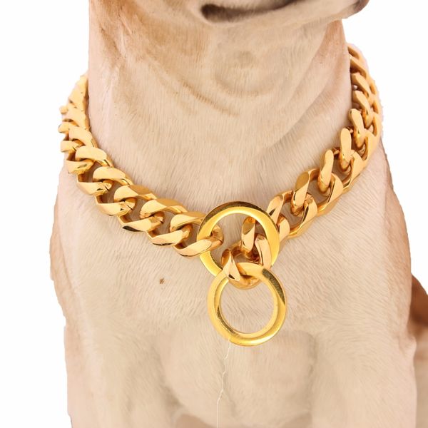 12-32 inch long 316l stainless steel gold tone curb cuban link chain dog pet chain collar slip dog collar 17mm wide, Silver
12-32 inch long 316l stainless steel gold tone curb cuban link chain dog pet chain collar slip dog collar 17mm wide, Silver