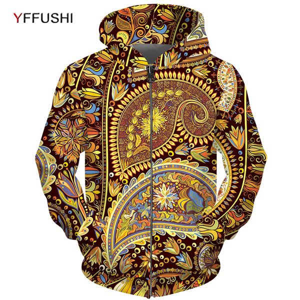 yffushi 2018 3d paisley printed men's hooded sweatshirt fashion zipper hooded jacket coat men's skull hip hop zipper hoodies, Black;brown
yffushi 2018 3d paisley printed men's hooded sweatshirt fashion zipper hooded jacket coat men's skull hip hop zipper hoodies, Black;brown