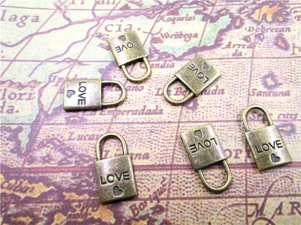 60pcs lock charms, antique bronze lock with heart charm pendants 20x10mm, Bronze;silver
60pcs lock charms, antique bronze lock with heart charm pendants 20x10mm, Bronze;silver