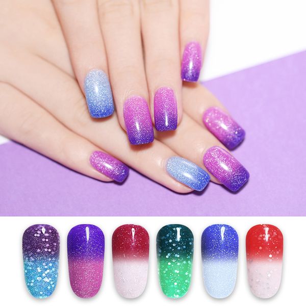 lilycute 5ml holographic thermal gel polish glitter soak off color changing uv gel varnish long lasting nail art manicure diy, Red;pink
lilycute 5ml holographic thermal gel polish glitter soak off color changing uv gel varnish long lasting nail art manicure diy, Red;pink
