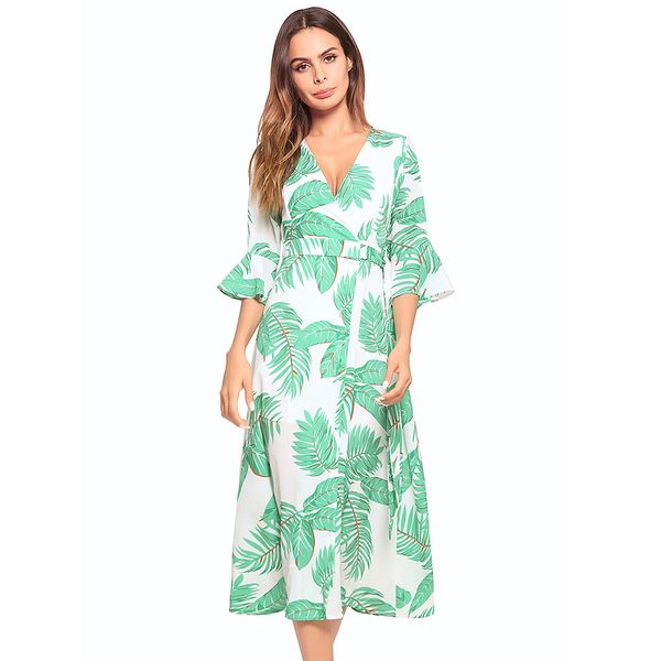 2018new women's chiffon dress horn sleeve v-neck open fork fashion elegant print dress bohemia dress s l xl 2xl, Black;gray
2018new women's chiffon dress horn sleeve v-neck open fork fashion elegant print dress bohemia dress s l xl 2xl, Black;gray