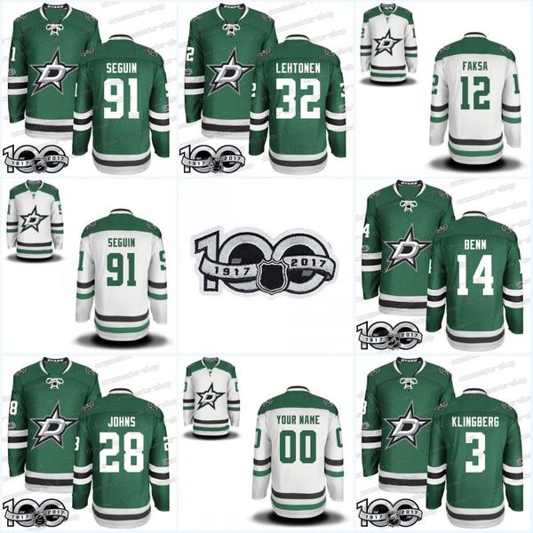 100th Dallas Stars 3 John Klingberg 12 Radek Faksa 14 Jamie Benn 28 Stephen Johns 91 Tyler Seguin 30 Ben Bishop 2017 Centennial Jerseys
100th Dallas Stars 3 John Klingberg 12 Radek Faksa 14 Jamie Benn 28 Stephen Johns 91 Tyler Seguin 30 Ben Bishop 2017 Centennial Jerseys
