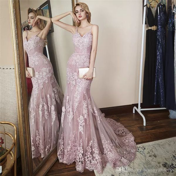 2020 pink prom dresses lace mermaid sweep train strapless elegant evening gowns v neck plus size special occasion dress, Black
2020 pink prom dresses lace mermaid sweep train strapless elegant evening gowns v neck plus size special occasion dress, Black