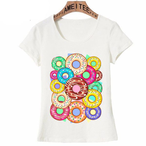 summer fashion women t shirts colorful donuts punchy pastel flavours art t-shirt casual cute girl tees pink design t shirt, White
summer fashion women t shirts colorful donuts punchy pastel flavours art t-shirt casual cute girl tees pink design t shirt, White