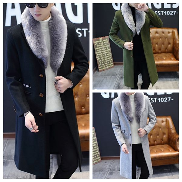 m-xxxl new 2018 winter korean version of the men's fashion long woolen coat thicken casual woolen coat plus size, Black
m-xxxl new 2018 winter korean version of the men's fashion long woolen coat thicken casual woolen coat plus size, Black