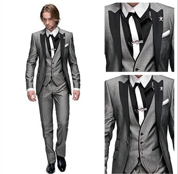 new arrival slim fit grey groom tuxedos bridegroom wear men business formal suits prom party suits customize(jacket+pants+tie+vest) no;725, Black;gray
new arrival slim fit grey groom tuxedos bridegroom wear men business formal suits prom party suits customize(jacket+pants+tie+vest) no;725, Black;gray