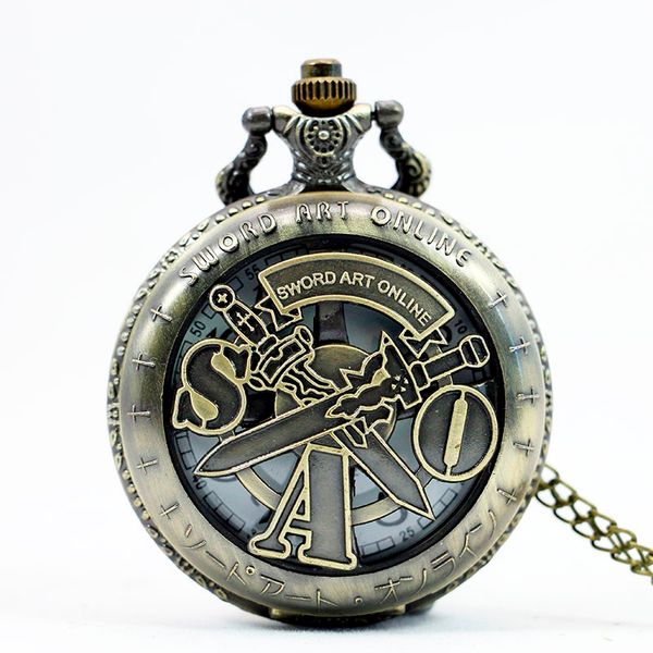 new pendant sword art online pocket watch quartz movement fob watch pb373, Slivery;golden
new pendant sword art online pocket watch quartz movement fob watch pb373, Slivery;golden
