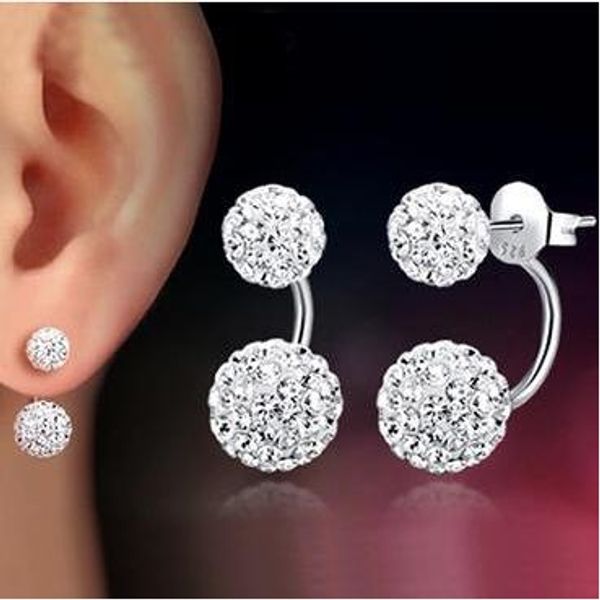 double sided shambala ball stud earrings diamond crystal disco beads earings 925 silver plated fine jewelry for women, Golden;silver
double sided shambala ball stud earrings diamond crystal disco beads earings 925 silver plated fine jewelry for women, Golden;silver