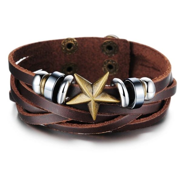 2018 new men bracelet handmade adjustable multilayer woven leather rope bracelet men bohemian vintage charm bracelets, Golden;silver
2018 new men bracelet handmade adjustable multilayer woven leather rope bracelet men bohemian vintage charm bracelets, Golden;silver