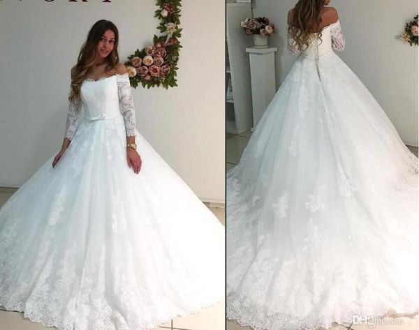 vestido de novia plus size wedding dresses 2018 sheer long sleeve off shoulder lace court train garden bridal gowns custom made corset, White
vestido de novia plus size wedding dresses 2018 sheer long sleeve off shoulder lace court train garden bridal gowns custom made corset, White
