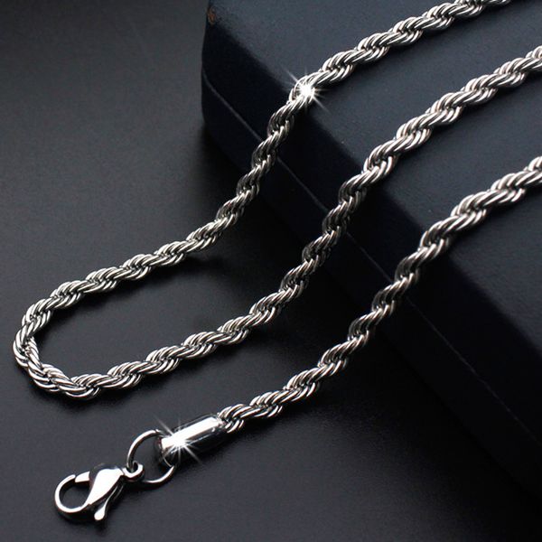 titanium steel rope twisted chains necklace stainless steel jewelry accessories for men women, Silver
titanium steel rope twisted chains necklace stainless steel jewelry accessories for men women, Silver