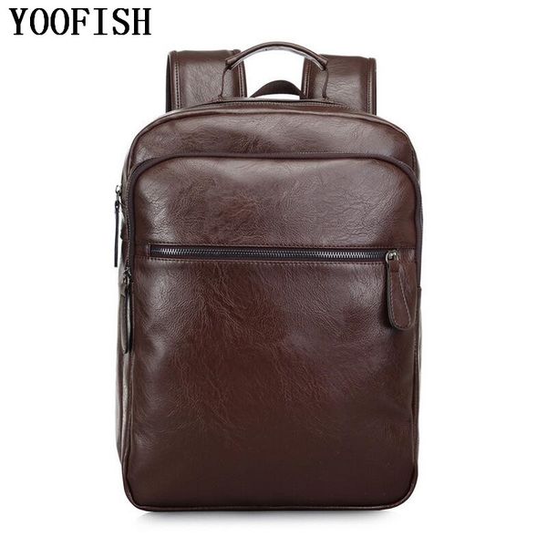 yoofish brand preppy style pu leather school backpack bag for college simple design men casual daypacks male new
yoofish brand preppy style pu leather school backpack bag for college simple design men casual daypacks male new