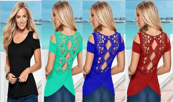 size back lace lace shirt elegant shirt t summer blusas sleeve shipping women cold shoulder split t short plus crochet hlkci, Black
size back lace lace shirt elegant shirt t summer blusas sleeve shipping women cold shoulder split t short plus crochet hlkci, Black