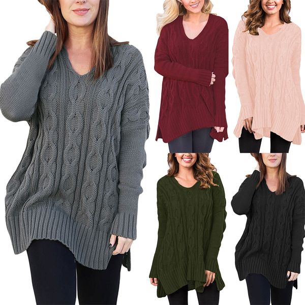2018 solid women sweater v-neck long knitted autumn winter long sleeve pullover sweaters casual, White;black
2018 solid women sweater v-neck long knitted autumn winter long sleeve pullover sweaters casual, White;black