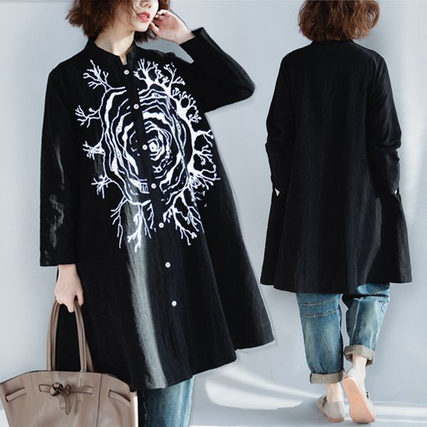 plus size 4xl 2018 spring autumn women fashion print button female ladies large long sleeve loose cotton linen blouse shirt, White
plus size 4xl 2018 spring autumn women fashion print button female ladies large long sleeve loose cotton linen blouse shirt, White