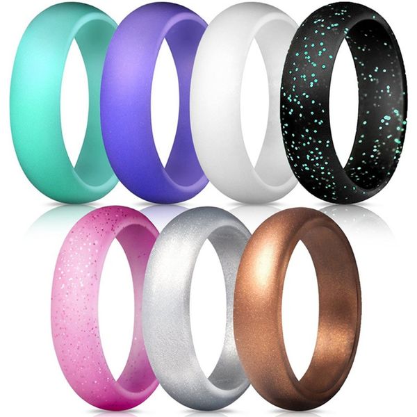 7pcs/set multi color fashion silicone finger ring couple lover jewelry gift, Golden;silver
7pcs/set multi color fashion silicone finger ring couple lover jewelry gift, Golden;silver