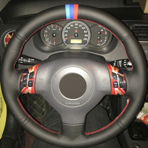 black genuine leather diy hand-stitched car steering wheel cover for suzuki swift 2011 2012 2013
black genuine leather diy hand-stitched car steering wheel cover for suzuki swift 2011 2012 2013