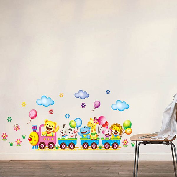 1pcs lovely colorful animals train wall stickers kids home decorations decals art decor
1pcs lovely colorful animals train wall stickers kids home decorations decals art decor