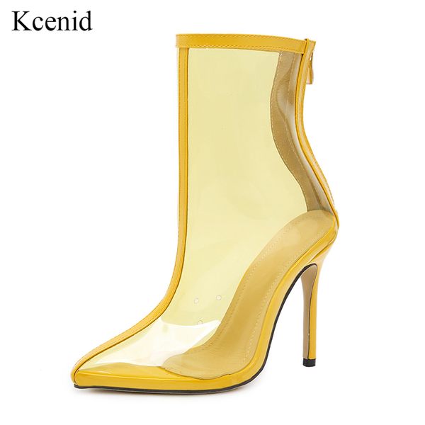 kcenid 2018 autumn women pvc ankle boots zipper pointed toe high heels transparent women boots boots shoes, Black
kcenid 2018 autumn women pvc ankle boots zipper pointed toe high heels transparent women boots boots shoes, Black