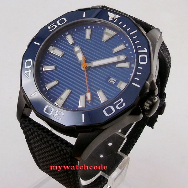 45mm sterile blue dial sapphire glass pvd case miyota 8215 automatic mens watch, Slivery;brown
45mm sterile blue dial sapphire glass pvd case miyota 8215 automatic mens watch, Slivery;brown