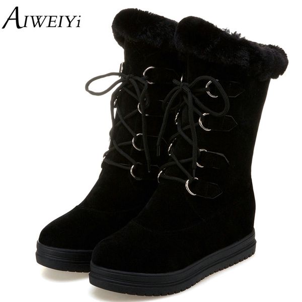 aiweiyi 2018 warm fur women winter fashion boots ladies flat heel snow boots lace up black casual shoes woman zapatillas mujer
aiweiyi 2018 warm fur women winter fashion boots ladies flat heel snow boots lace up black casual shoes woman zapatillas mujer