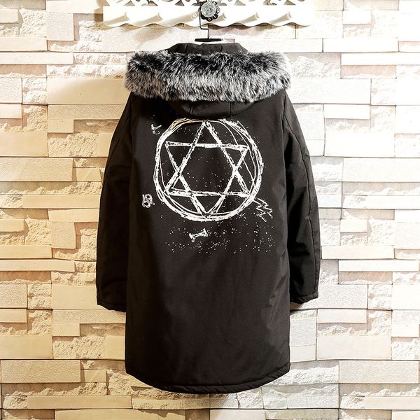 winter men jacket coat men male windbreaker parkas with hood fur collar long cotton-padded casual jacket down wadded jackets, Black
winter men jacket coat men male windbreaker parkas with hood fur collar long cotton-padded casual jacket down wadded jackets, Black